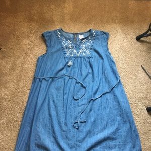 Isabel maternity chambray dress